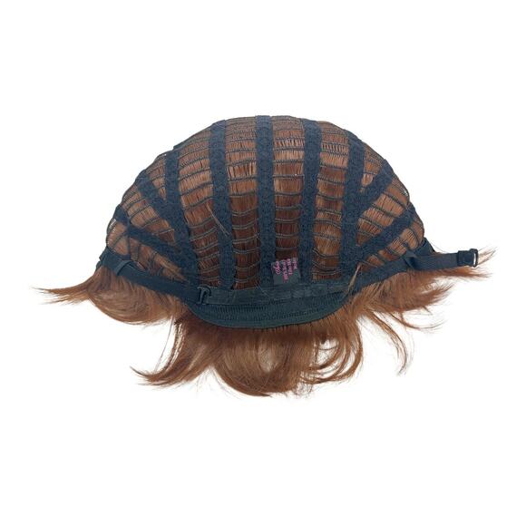 Anna Emma synthetic heat resistant short wig auburn red layered cut - Picture 5 of 9